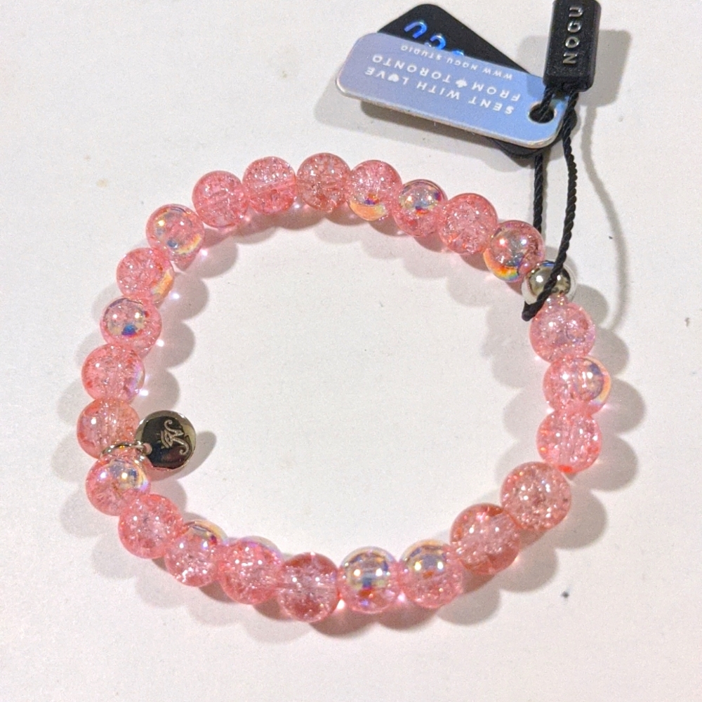 Nogu Pink Bubble Glass Bracelet